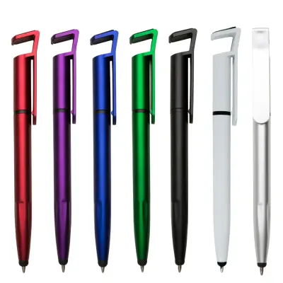Caneta Plástica Touch com Suporte personalizado