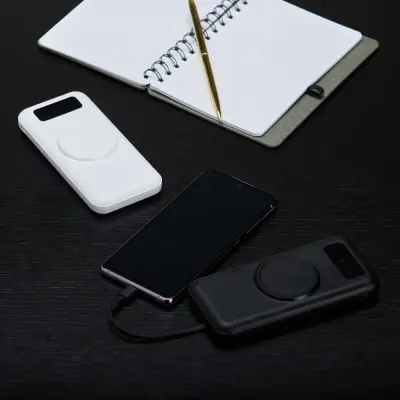 Power Bank 10.000mAh com Carregamento via Indução ou via Cabo personalizado