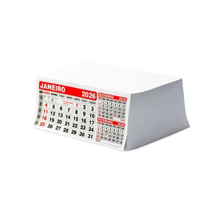 Folhinha Calendário 2027 personalizado