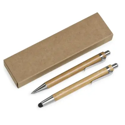 Kit Ecológico Caneta e Lapiseira Bambu personalizado