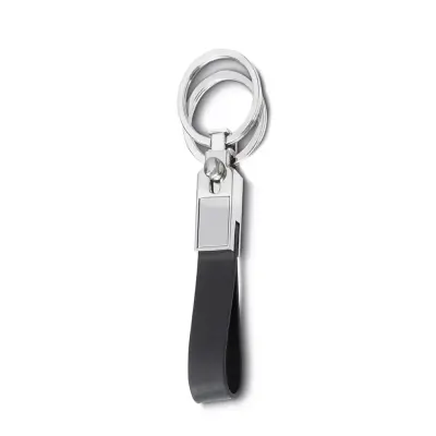 Chaveiro Metal Couro Sintético com 2 Argolas personalizado