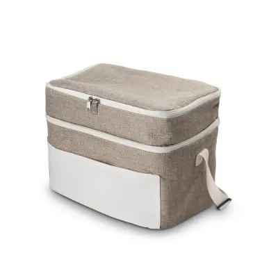 Bolsa Térmica em algodão e Juta sintética (24x30x20cm) personalizado