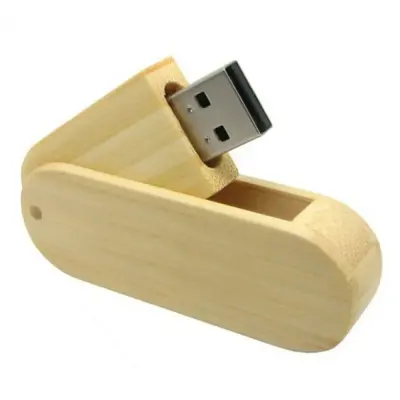 Pen Drive Ecológico Giratório de Madeira - PEC personalizado