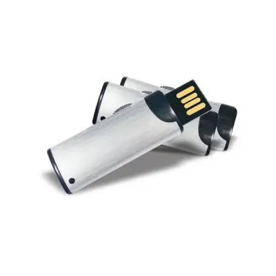 Pen Drive Retrátil Escovado - PTR personalizado