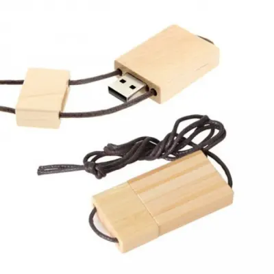 Pen Drive Ecológico Quadrado com Cordão - PEC personalizado