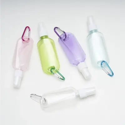 Frasco Plástico 100ml com Mosquetão personalizado