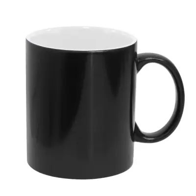 Caneca Mágica Preta Semi-Brilho personalizado