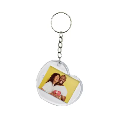 Chaveiro de Acrílico para Personalizar Foto Formato Coração 3x4 - 10 Unidades personalizado