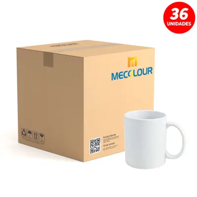 Caneca de Cerâmica Branca Classe AAA - 36 Unidade (Caixa) personalizado