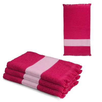 Toalha Lavabinho com Franja na Faixa - Pink personalizado