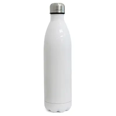 Garrafa Térmica em Aço Inox Branco com Parede Dupla - 750ml personalizado