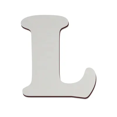 Letra de MDF Texturizado Brilho 3mm x 18cm de Altura - L personalizado
