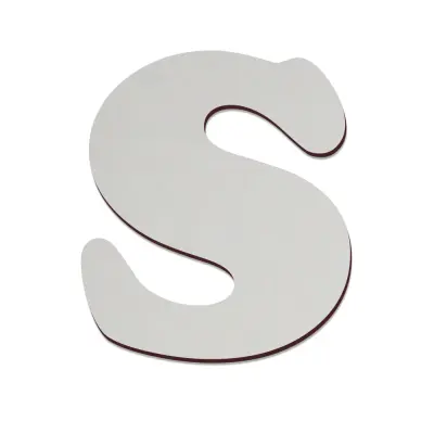 Letra de MDF Texturizado Brilho 3mm x 18cm de Altura - S personalizado