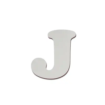 Letra de MDF Texturizado Brilho 3mm x 10cm de Altura - J personalizado