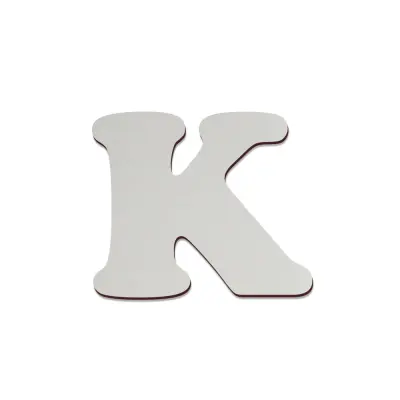 Letra de MDF Texturizado Brilho 3mm x 10cm de Altura - K personalizado