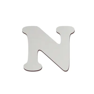 Letra de MDF Texturizado Brilho 3mm x 10cm de Altura - N personalizado