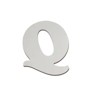Letra de MDF Texturizado Brilho 3mm x 10cm de Altura - Q personalizado