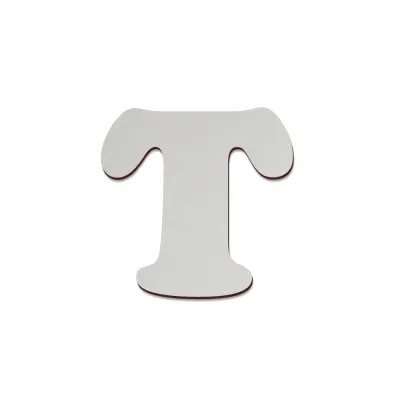 Letra de MDF Texturizado Brilho 3mm x 10cm de Altura - T personalizado