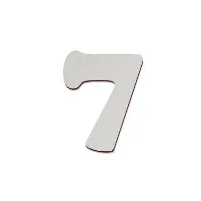 Número de MDF Texturizado Brilho 3mm x 10cm de Altura - 7 personalizado