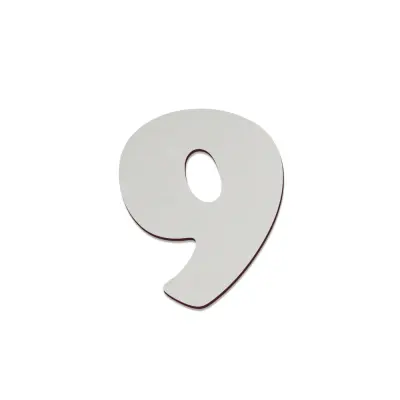 Número de MDF Texturizado Brilho 3mm x 10cm de Altura - 9 personalizado