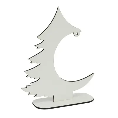 Árvore de Natal com Suporte para Pingente em MDF Texturizado - 19x16cm personalizado