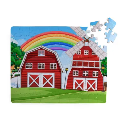 Quebra Cabeça Perolado Retangular 19,5x24,5cm de 80 Peças - 1 Unidade personalizado