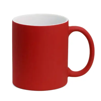 Caneca de Cerâmica Vermelha Fosca - 325ml personalizado