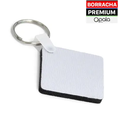 Chaveiro de Borracha Premium Quadrado 1 Unidade - Opala Brindes personalizado