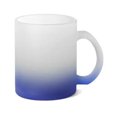 Caneca de Vidro Jateado Degrade Azul Escuro - 325ML personalizado