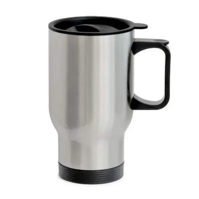 Caneca de Aço Inox Térmica Travel Mug Prata - 450ml personalizado