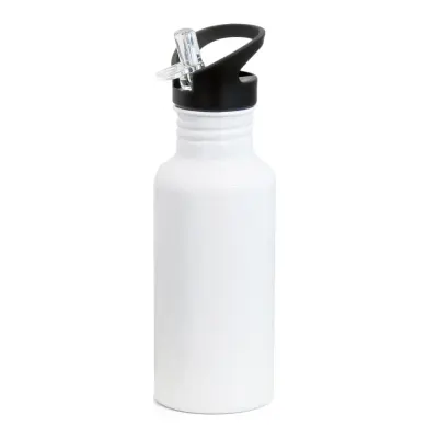 Squeeze de Inox Branco Big Mouth com Tampa Bico Retrátil 500ml personalizado