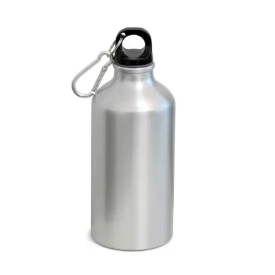 Squeeze de Aluminio Prata com Mosquetão - 550ml personalizado