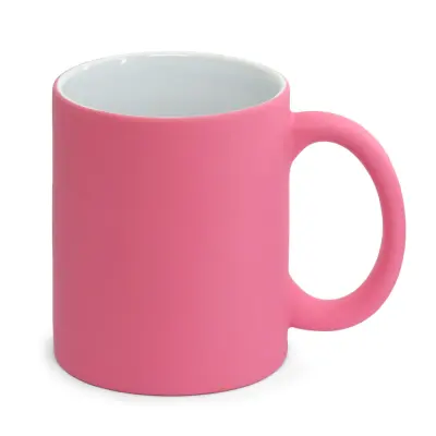 Caneca de Cerâmica Candy Rosa Fosca - 325ml personalizado