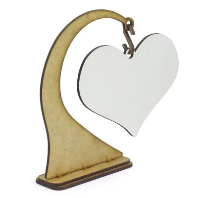 Porta-retrato MDF Texturizado Pêndulo Coração personalizado