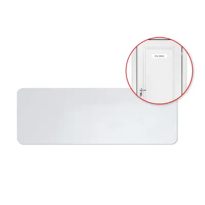 Chapa de Metal Branco 7x20cm personalizado