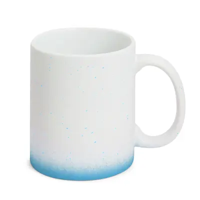 Caneca Splash Fosca Branca com Degrade Azul - 325ml personalizado