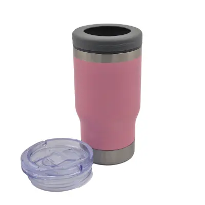 Copo Térmico para ( / ) Aço Inox 6 em 1 Rosa Fosco - 400ml personalizado
