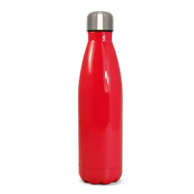 Garrafa Térmica em Aço Inox Vermelha com Parede Dupla - 500ml personalizado
