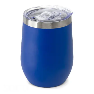Copo Térmico Aço Inox com Tampa Acrílica Azul Royal Fosco - 350ml personalizado