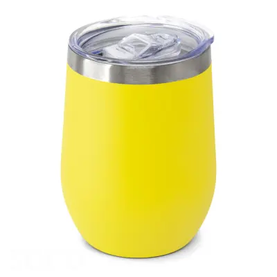 Copo Térmico Aço Inox com Tampa Acrílica Amarelo Fosco - 350ml personalizado