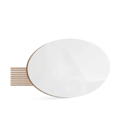 Azulejo de Cerâmica Branco Formato Oval - 24x14,5cm personalizado