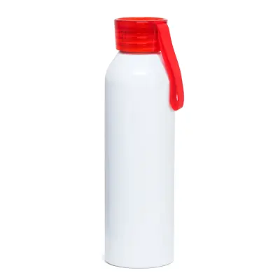 Squeeze de Alumínio Branco Tampa Sport Vermelha - 700ml personalizado