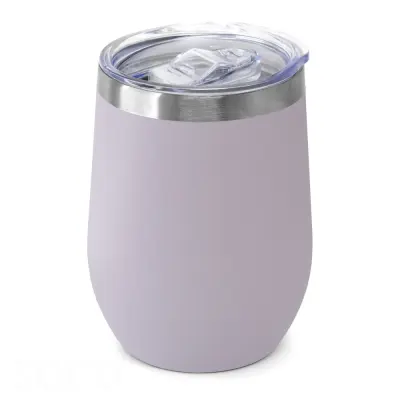 Copo Térmico Aço Inox com Tampa Acrílica Lilás Fosco - 350ml personalizado