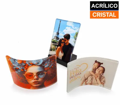 Placa Acrílico Cristal 5mm - 10x15cm personalizado