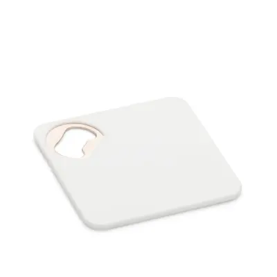 Porta Copos em ABS com Base EVA Branco - 8cm personalizado
