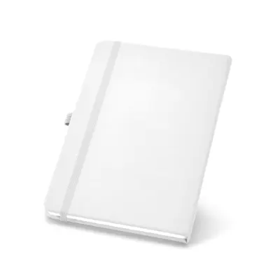 Caderno A6 80 folhas lisas Capa dura Branco - 12x17cm personalizado