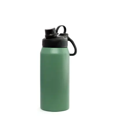 Garrafa Térmica com Parede Dupla Tampa Cantil Fosco Verde - 600ml personalizado