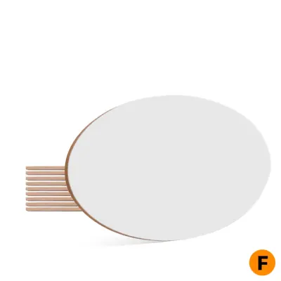 Azulejo de Cerâmica Fosco Branco Formato Oval - 24x14,5cm personalizado