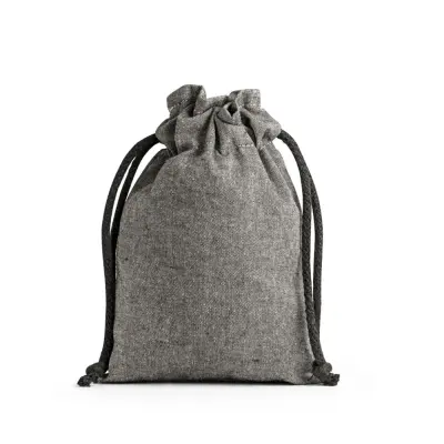 Saco porta Objetos em Algodão Reciclado para Aplique (140g/m²) Cinza - 14x20cm personalizado