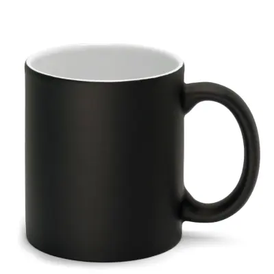 Caneca Cerâmica Preta Fosca - 325ml personalizado